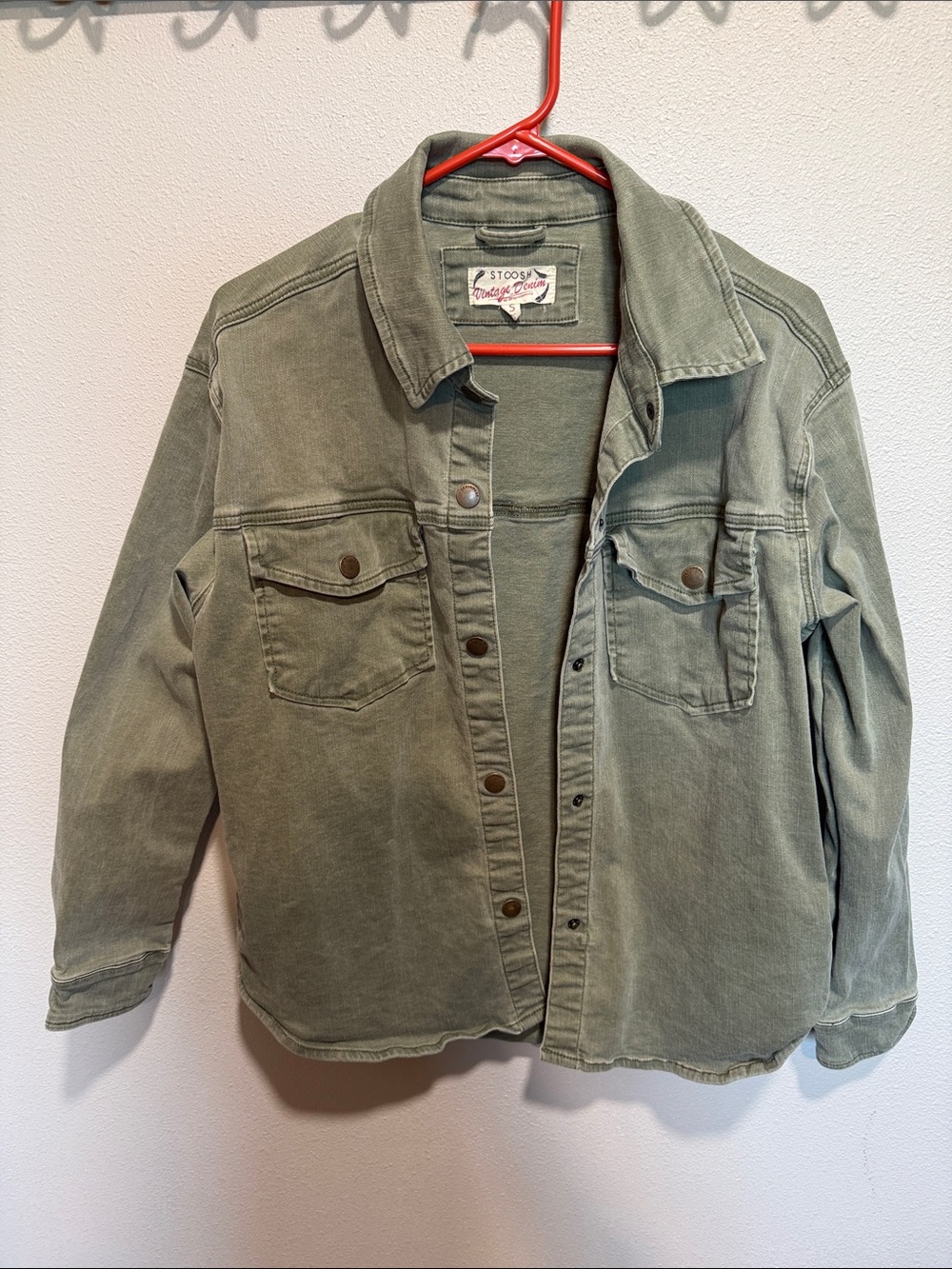 Stoosh Olive Green Jean Jacket